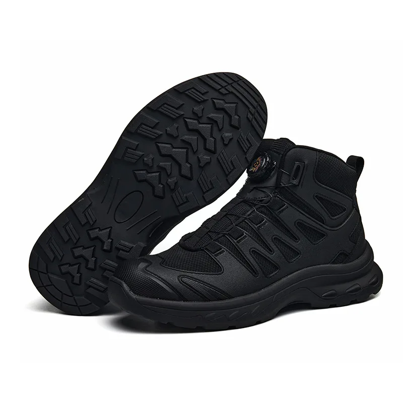 Men's Boots Work Safety Boots Men Indestructible Puncture-Proof Work Shoes Security Protection Men Safety Shoes Black Footwear view 6