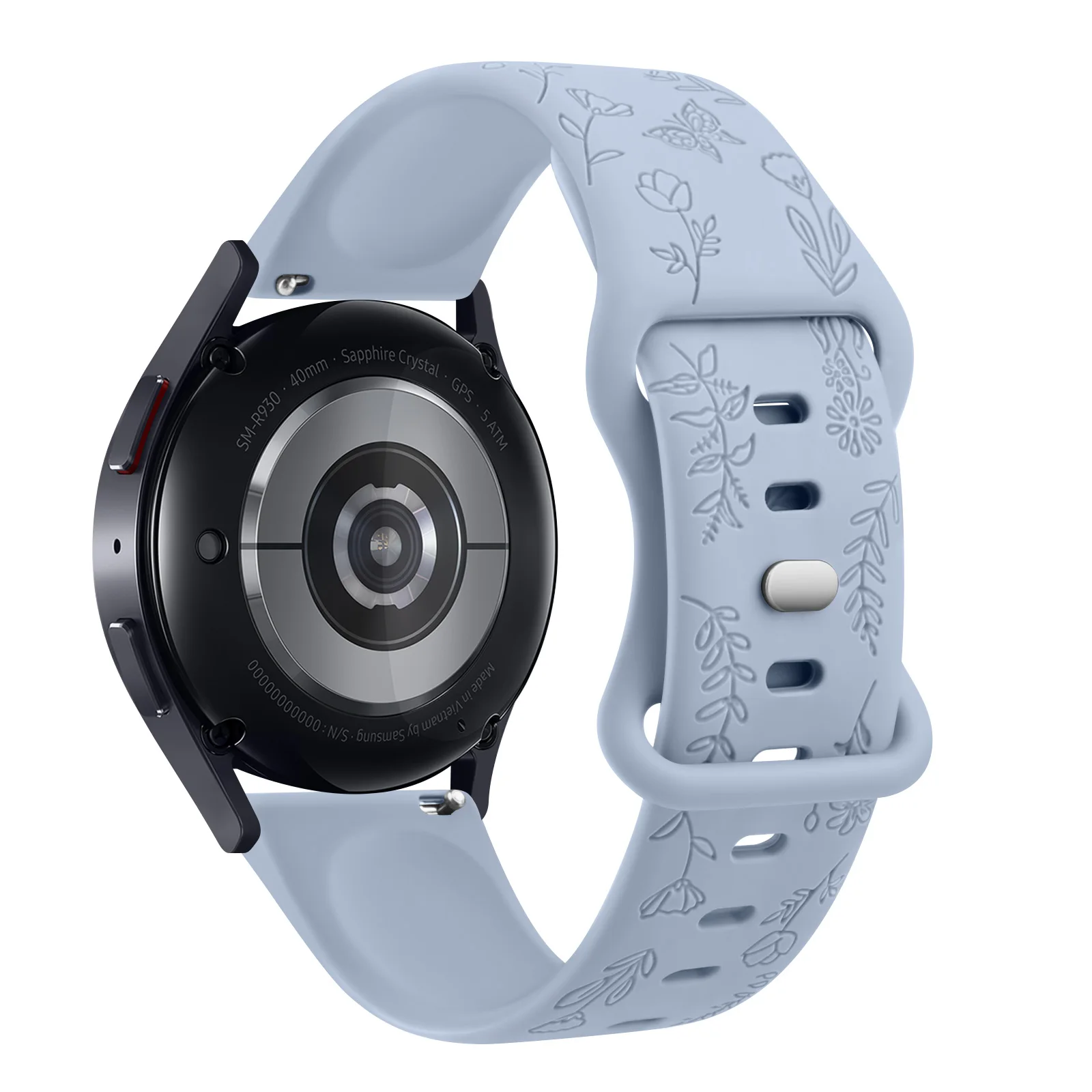 20mm Blumen gravur Uhren armband für Samsung Galaxy Uhr 6/5/4 40mm/44mm 5pro 45mm Uhr 6 4 klassische 43mm/47mm 42mm/46mm Band