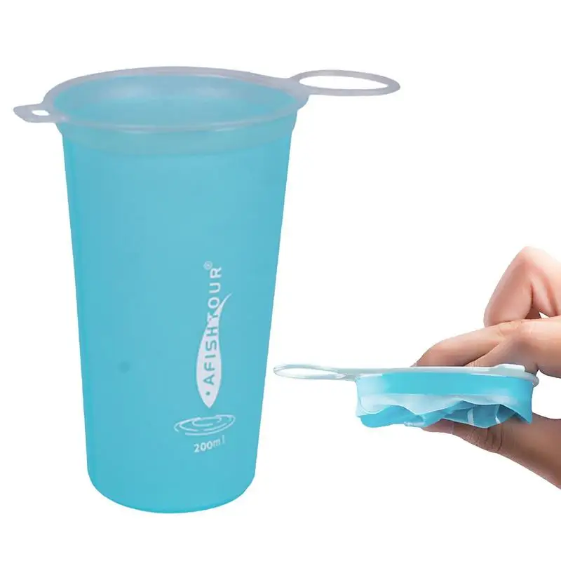 Składany butelki na wodę elastyczny składany kubek podróżny 200ML przenośny Outdoor Ultralight sportowy maraton kolarski