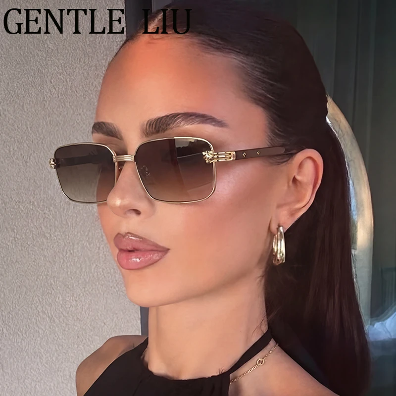 

Vintage Rectangle Punk Sunglasses Women 2026 Luxury Designer Black Retro Square Sun Glasses Ladies Shades Trendy Outdoor Eyewear