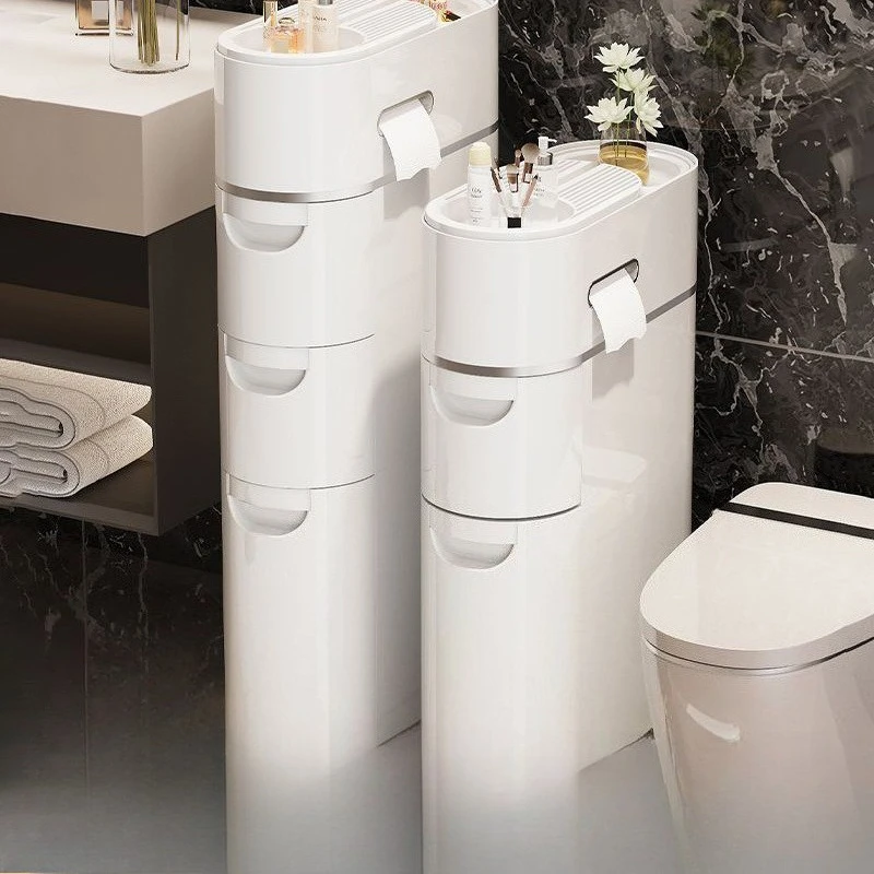 Floor-standing bathroom storage rack, multi-layer bathroom gap cabinet, washroom storage cabinet, toilet storage cabinet