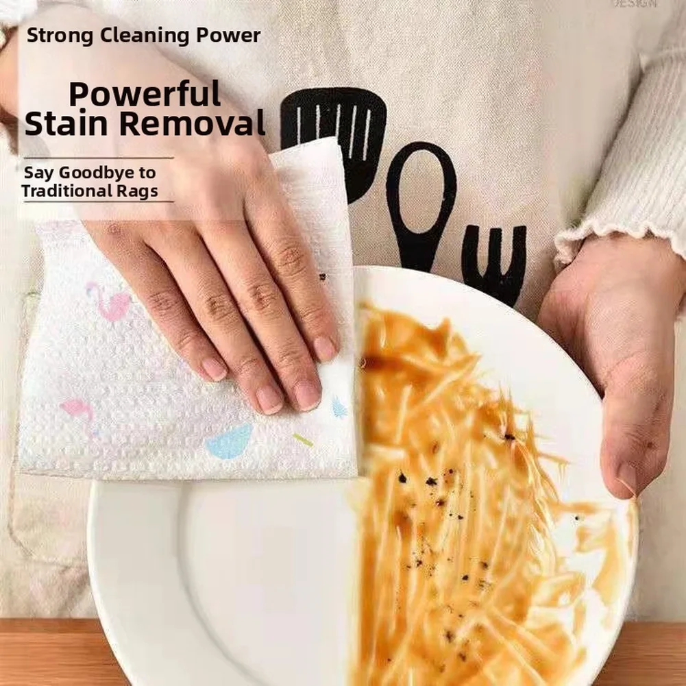 800pcs One-time Dishcloth Water Wash Dry Wet Dual-use Non-stick Oil Rags Household Cleaning Rags Kitchen Towel Kichen Accessorie