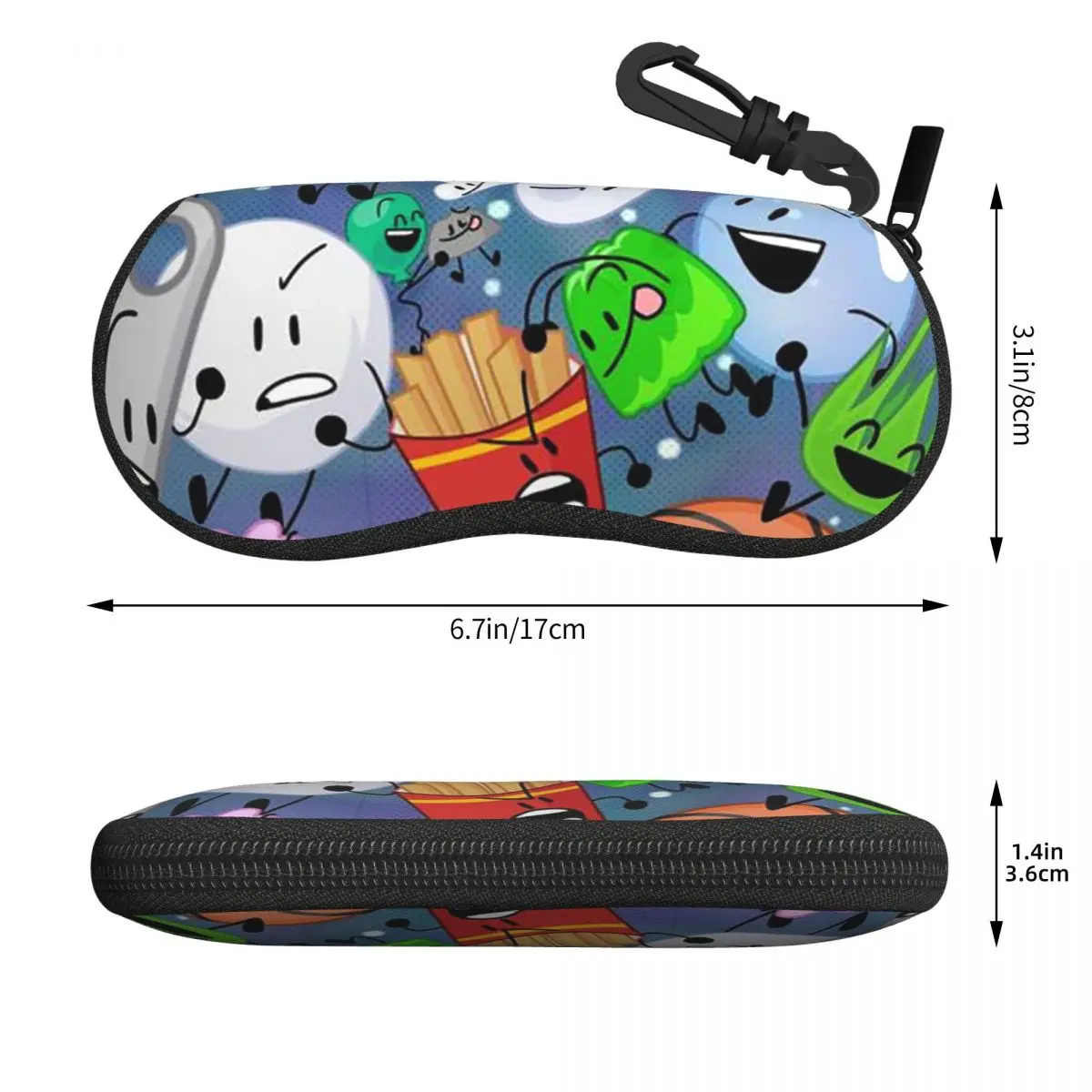 BFDI シェルメガネケースポータブルサングラスボックス女性男性ソフト眼鏡バッグポーチ