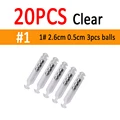 20PCS Clear size 1