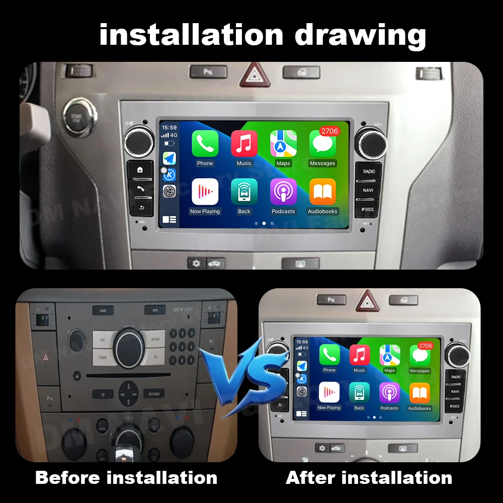 Android OS Car Multimedia Player for Opel Meriva Vivaro Tigra Combo Astra Antara Wireless Carplay GPS Navi DSP Stereo No 2 Din
