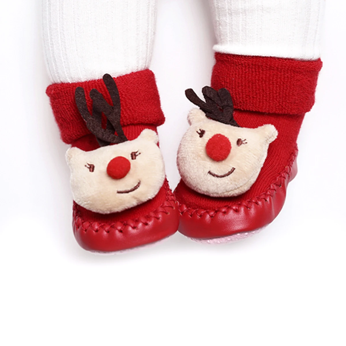 

Baby Christmas Stocking Anti slip Floor Shoes Warm Socks Kids Soft Material Keep Feet Cozy Winter Stylish Comfortable Girls Boys