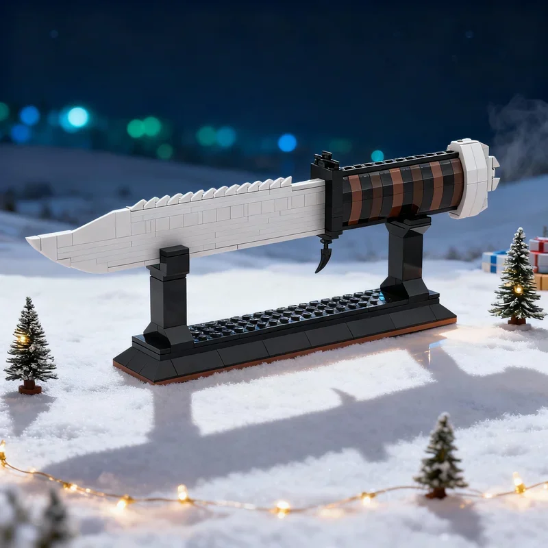 240pcs MOC Art Survival Knife Model Building Blocks Construction DIY Creative Idea Toys Festival Gift Education Brick