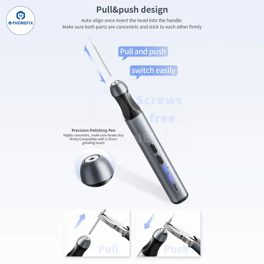 QIANLI DM460-K MaAnt D2 D1 Smart Wireless Mini Drill Electric Carving Pen for Phone CPU NAND Grinding Face Lattice Polishing