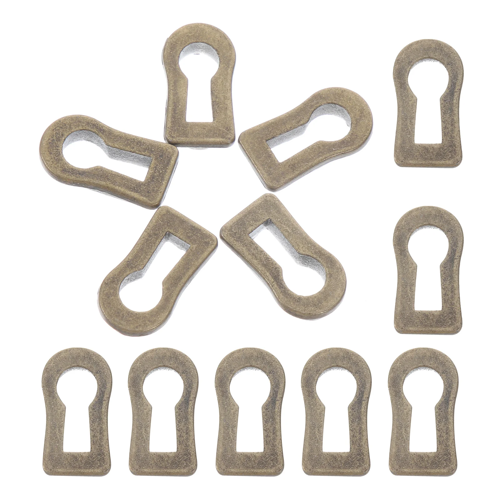 

12Pcs Oval Zinc Alloy Keyhole Cover Escutcheon Cabinet Door Drawer Furniture Lock Decoration Vintage Hardware Repair Replacement