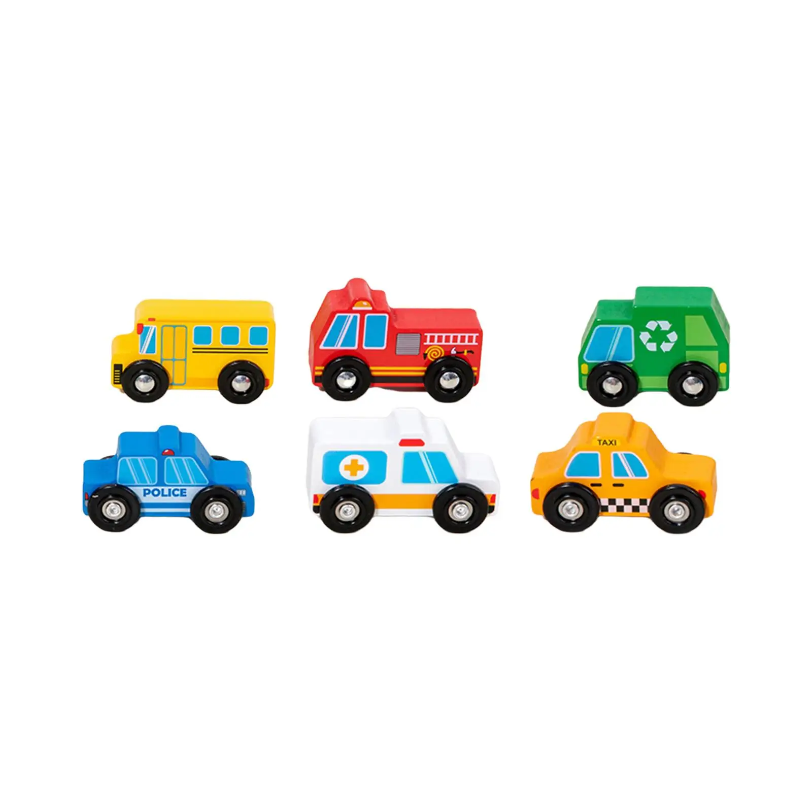 Toys Vehicles Wooden Street Signs Work Car Playset for Kids Children Girls