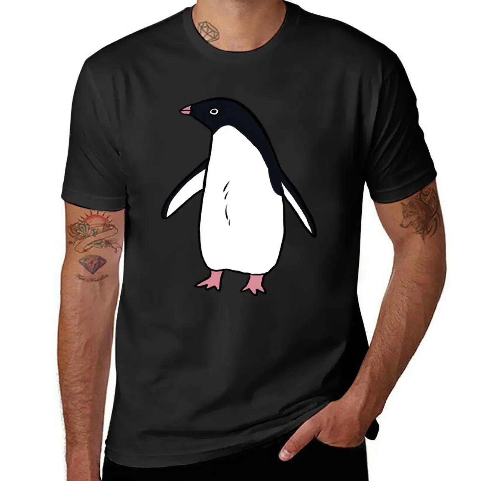 Cute adelie penguin illustration T-Shirt cute clothes new edition Men's cotton t-shirt