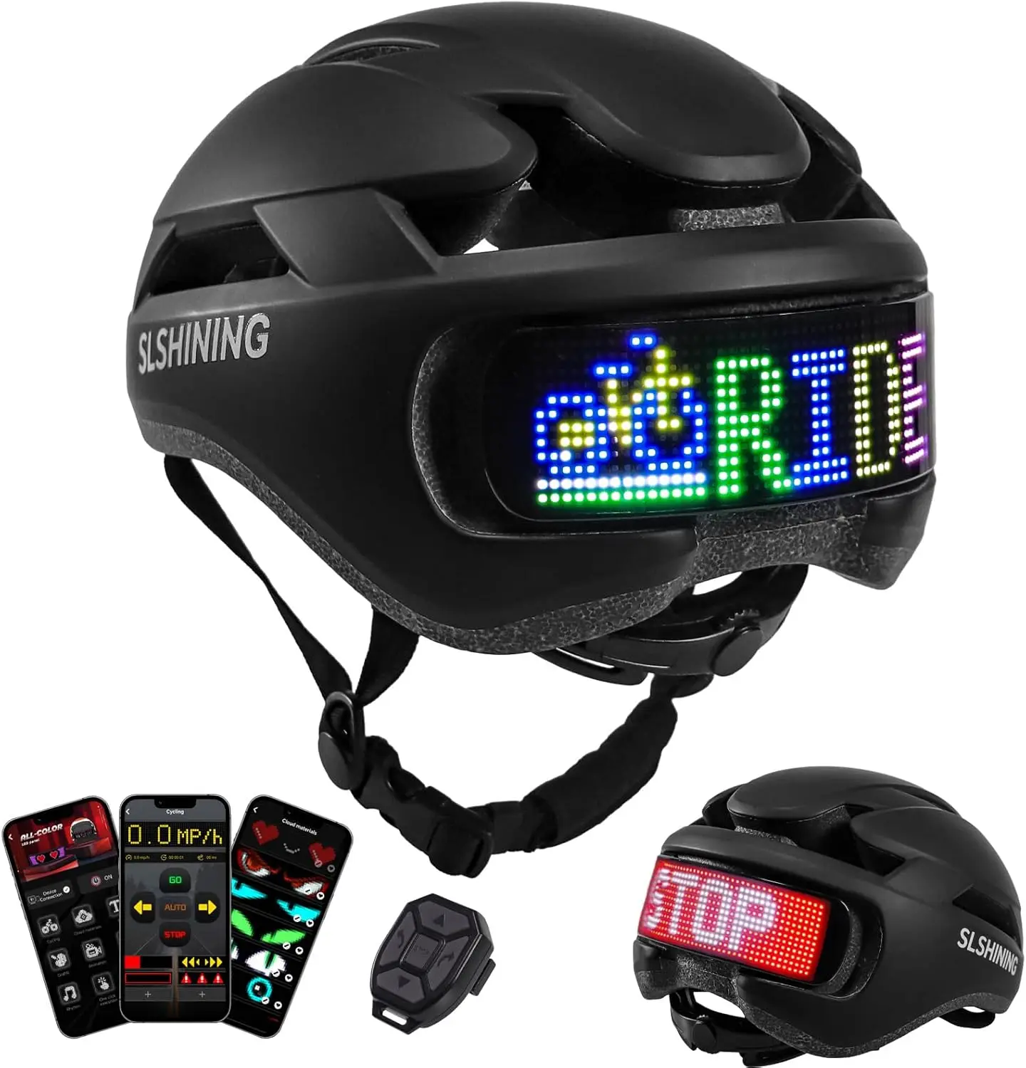 

Smart LED Bike Helmet with Turn Signals & App Control for Adults, Youth, City, Commuter, E-Bike (58-61cm)