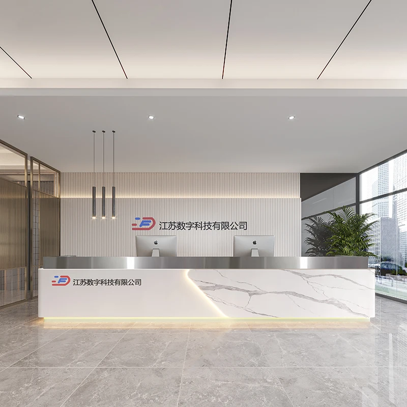 Design Organizers Reception Desks Modern Shop Beauty Hotel Restaurant Display Reception Desks Wood Bureau Commercial Furniture
