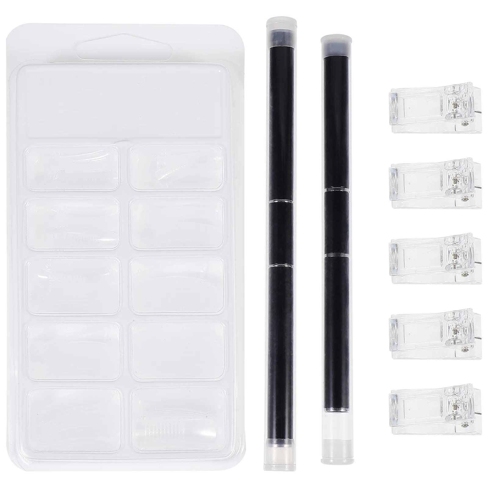 

1Set Nail Art Accessories Manicure Extension Patches Fake Nail Clips DIY Kit Home Professional Use Manicure Accessory