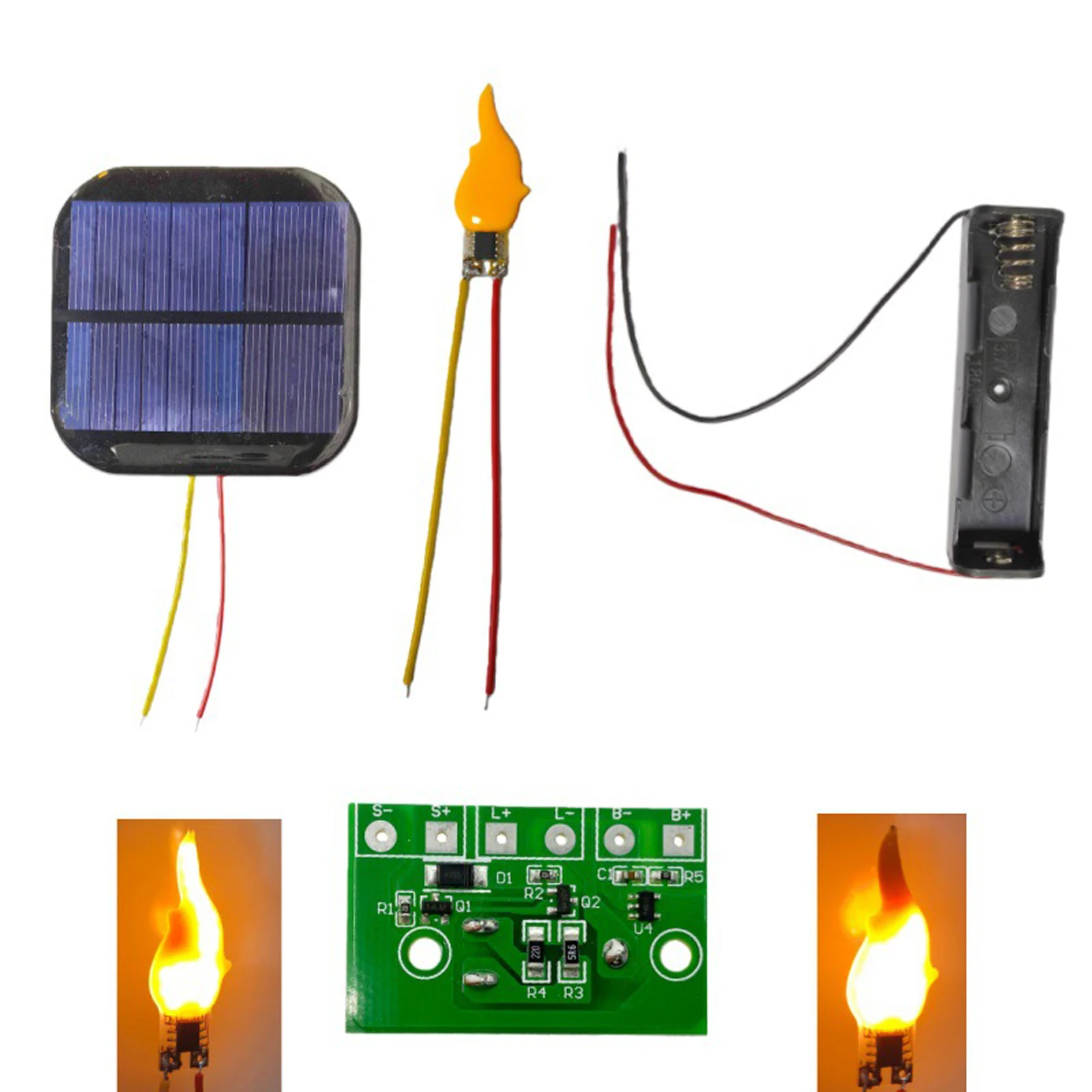 3.7V Flame Lamp Circuit Board Realistic Flickering Effect for Halloween Christmas Decor LED Flame Effect Light Bulb