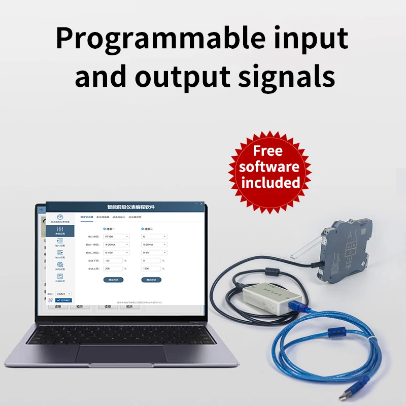 PT100 Temperature Signal Isolator 4-20mA 0-10V Output Universal Thermocouple RTD Pt100 Input Isolation Transmitter Converter DIN