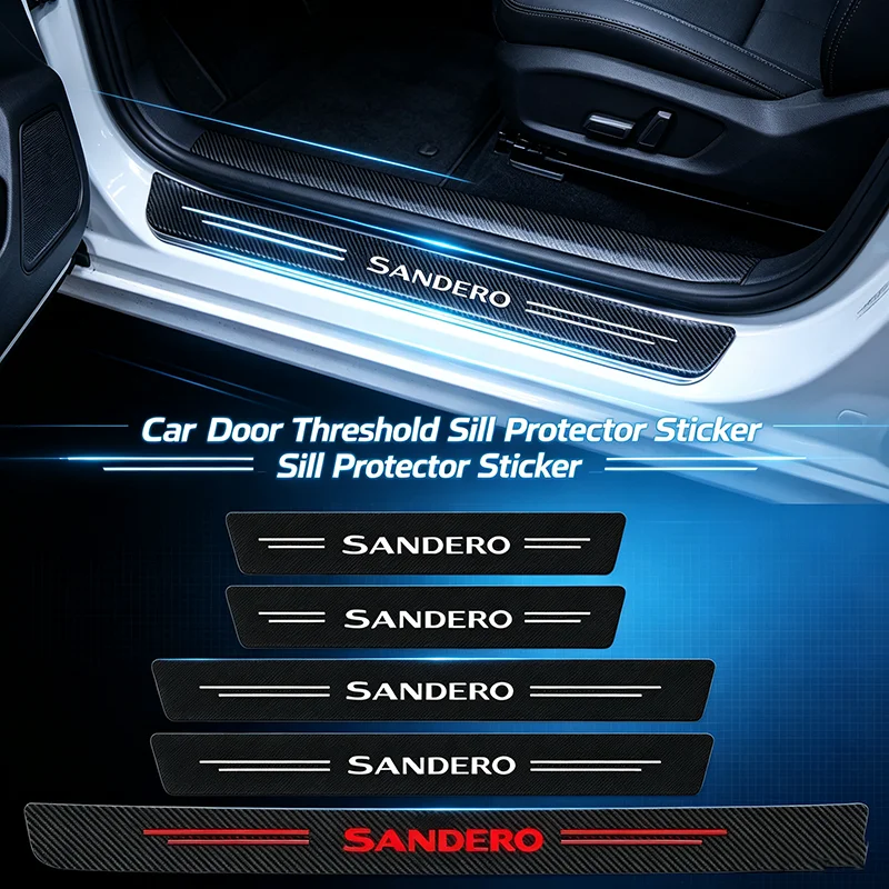 Auto Threshold Anti Scratch Strip Tape Car Styling Door Sill Sticker Scuff Scratch for DACIA Sandero Logo