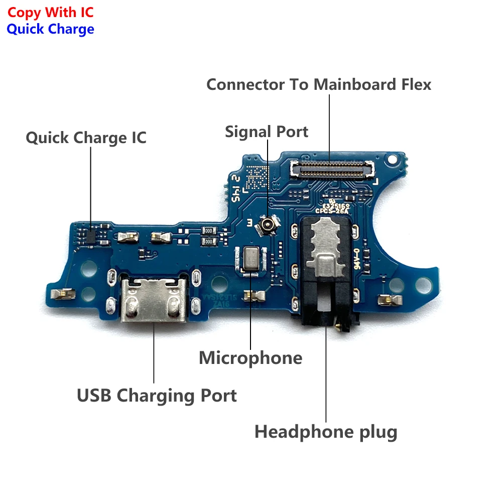 Puerto de carga con cargador USB, placa de conexión, Cable flexible para Samsung A51, A02, A01, Core, A03, Core, A02S, A21S, A31, A11, A03, novedad