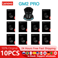 Lenovo Original GM2 Pro 5.3 10Pcs Earphone Bluetooth Wireless Earbuds Dual Mode Low Latency Headphones 2Pcs Gaming Earphones New