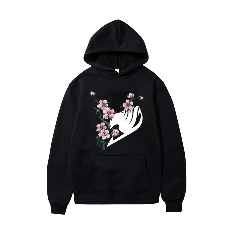 Fairy Tail Hoodie Fashion Design Men Sweatshirt Autumn Winter Plushed Brand Casual LooseSweatshirt Comfortable Pullover Clothing
