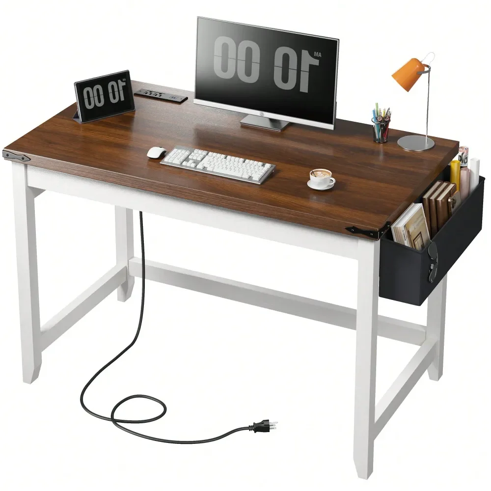 

standing desk l shaped desk table40 W Modern Computer Desk With Detachable Storage Bag Power Outlet Study Writing Table For Smal