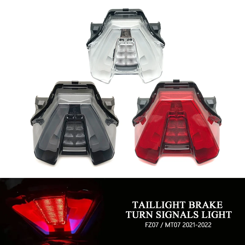 

MT07 FZ07 Motorcycle LED Integrated Blinker Taillight Rear Tail Brake Stop Turn Signals Light For YAMAHA MT-07 FZ-07 2021 2022