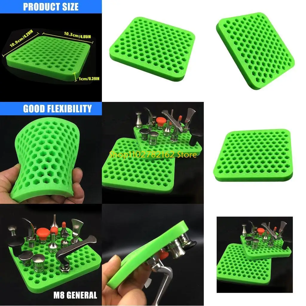 

547B Silicone Organizers Tool Storage Board Threaded Head Chuck Storage Plate