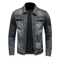 Herfst Winter mannen Denim Jassen Mode Mannen Retro Streetwear Cowboy Jas Mannen Hip Hop ZipperBiker Jean Jassen Kleding