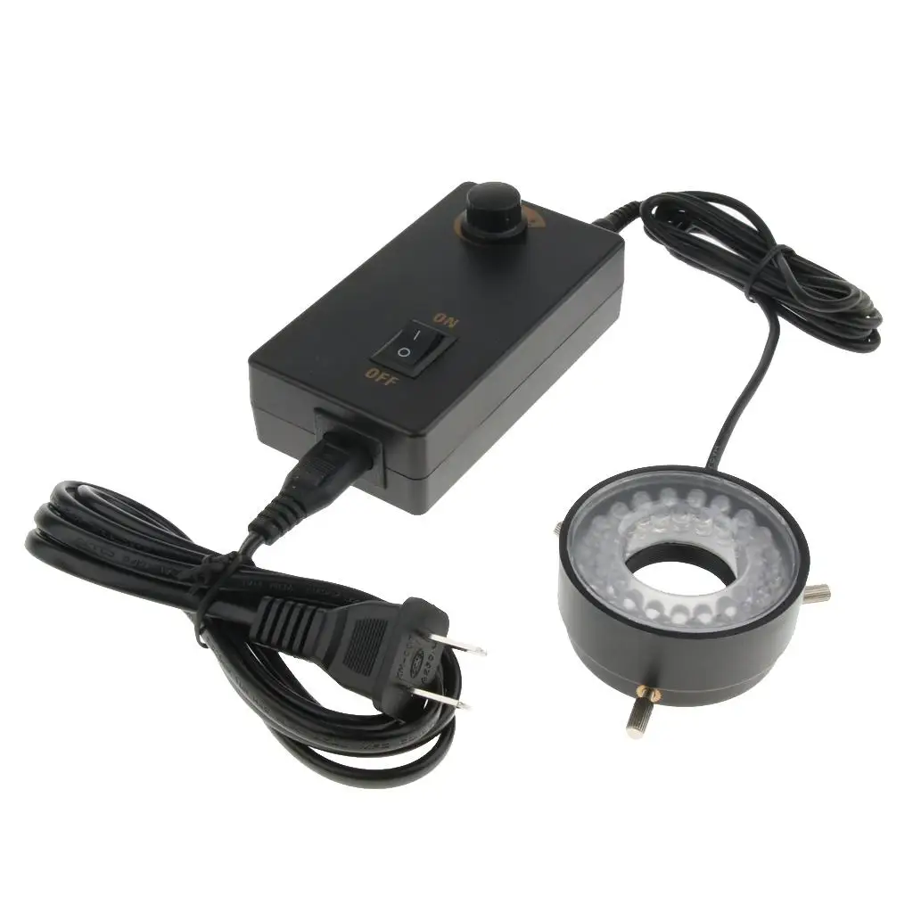 Microscope Ring Light Illuminator Lighting Kit 40 LED Lamp with Dimmer 30mm 4W