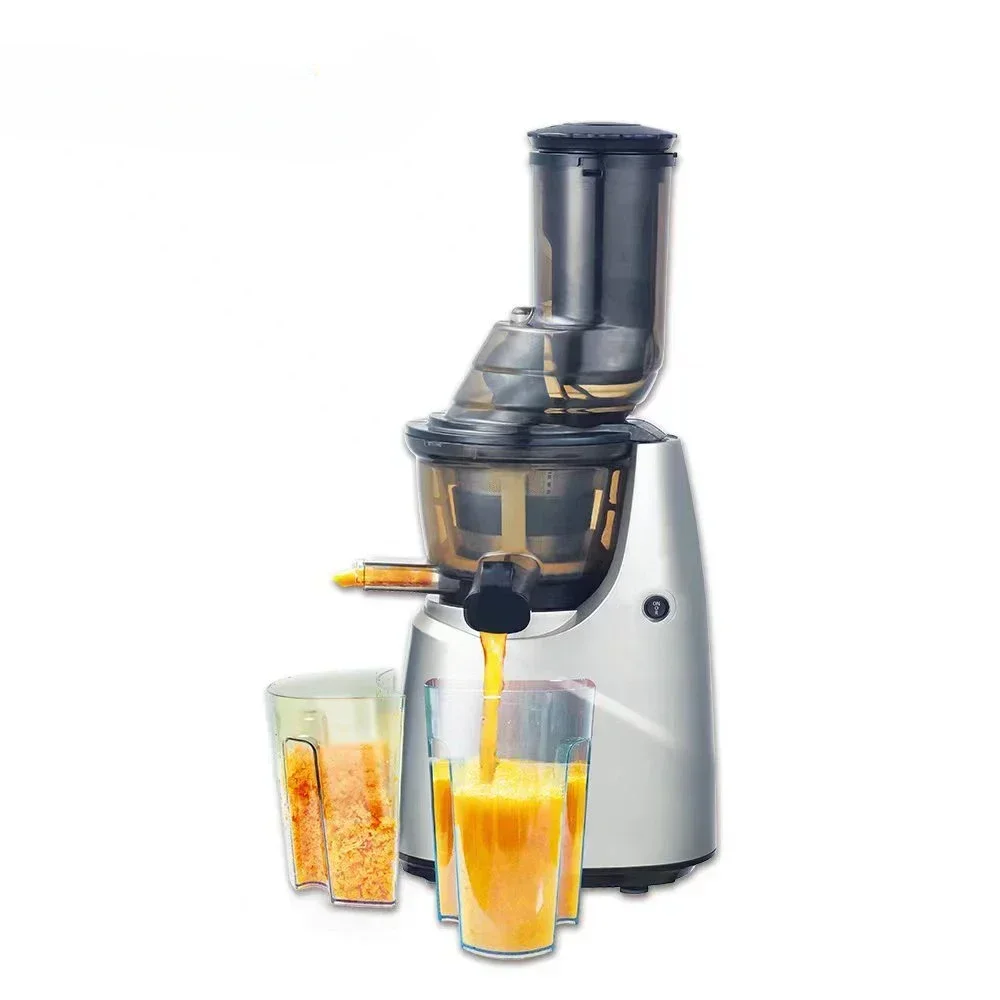 with Large Feed Trough, Electric Chewing Juicer for Vegetables and Fruits Juicer Multifunctional Juice Residue Separation