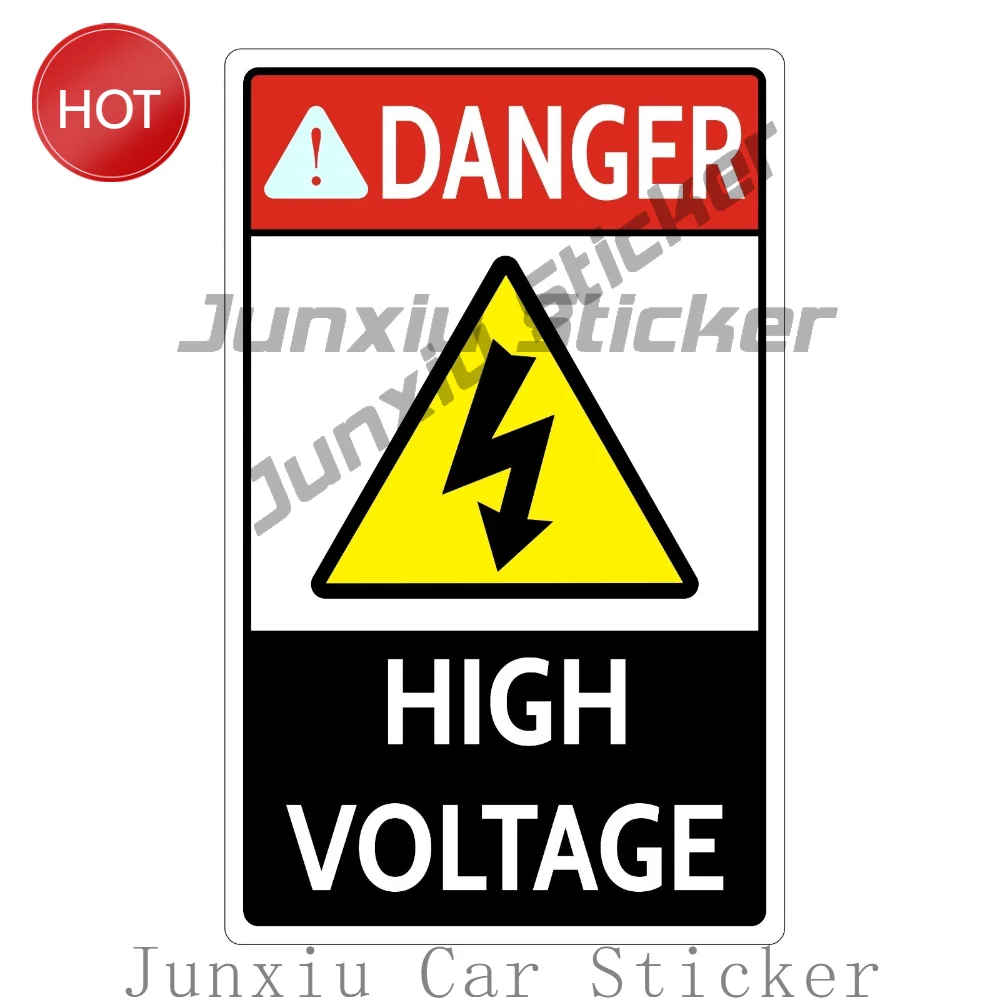 Danger High Voltage Vertical PVC Sticker For Electrical Cabinets And Equipment Panels Electrical Hazard Awareness Decal