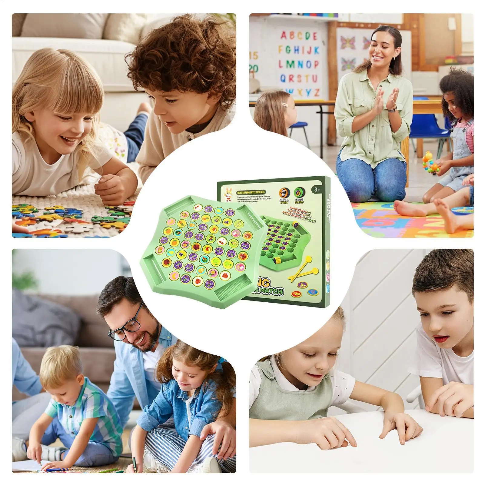Memory Chess Fruit Memory Cards Chess Game Educational Toys Interactive For Desktop Kindergarten Preschool School Office Travel