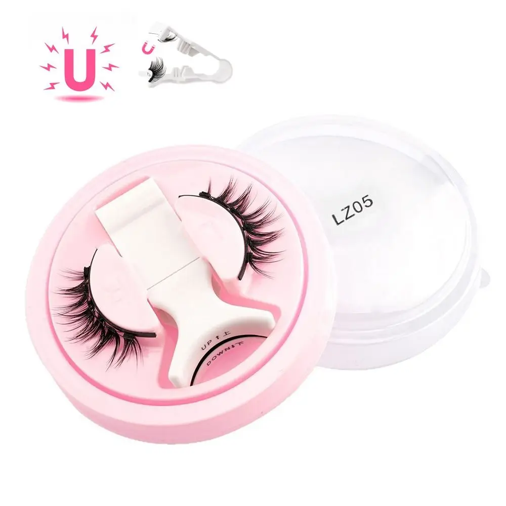 

Reusable Magnetic Eyelashes Long-Lasting No Glue Needed Magnetic 3D Mink Lashes Winged False Eyelashes with Tweezer Eye Makeup