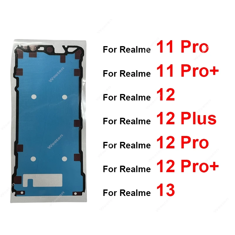 

Для Realme 11Pro 11 12 Pro Plus 12 Plus 13 4G 5G Передняя рамка ЖК-экрана Клейкая наклейка Передний дисплей Клейкая лента Ремонт
