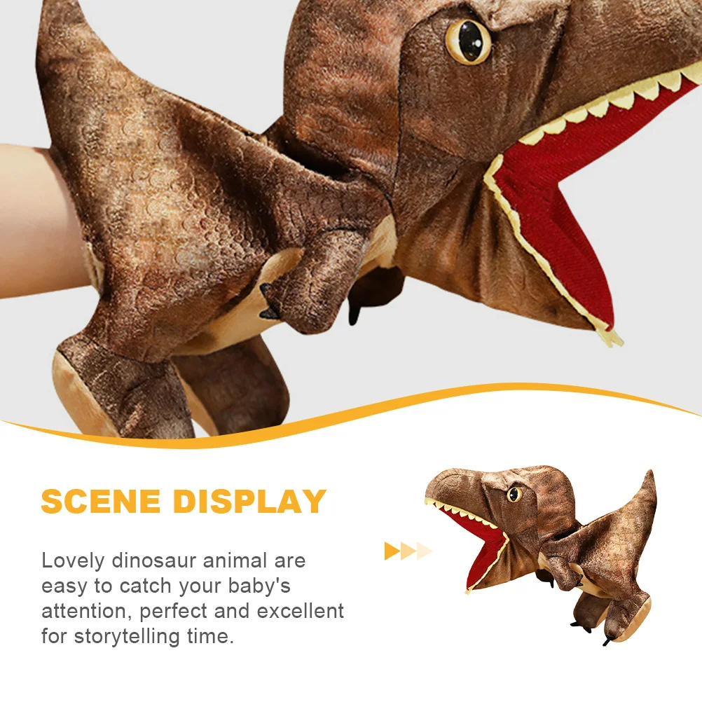 

1pc Soft For Kids Interactive Play Animal Dinosaur Hand Puppet Storytelling Role Play Animal Hand Puppet
