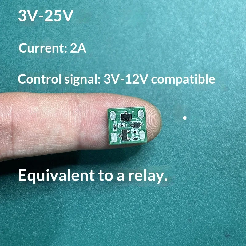 Electronic Power Switch 3V-25V 2A Replace Relay 3V-12V Control NO/NO+NC 50mR Low Resistance