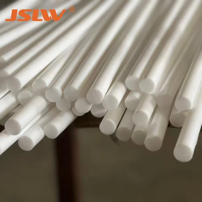 ضياء 5-50 مم 100% قضيب PTFE نقي مقاوم للحرارة العالية ومقاوم للتآكل للمعدات الكيميائية