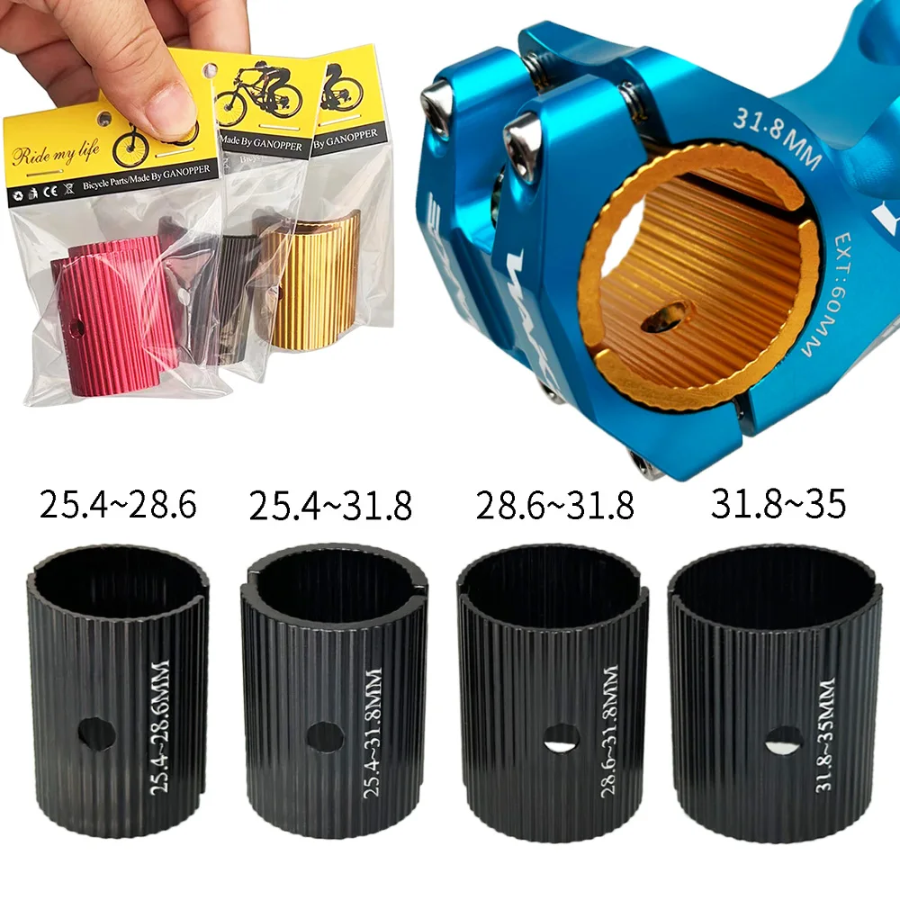 Fahrradlenker-Unterlegscheibe, 25,4 mm bis 28,6/31,8 mm, 28,6 mm bis 31,8 mm, 31,8 mm bis 35 mm, Öffnungseinstellung, Adapter, MTB-Fahrradstangen-Vorbau-Reduzierer