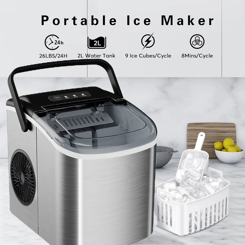 2023 NEW Ice Maker Ice Making Machine for Home Use with Factory Price Portable Countertop Ice Maker Machine