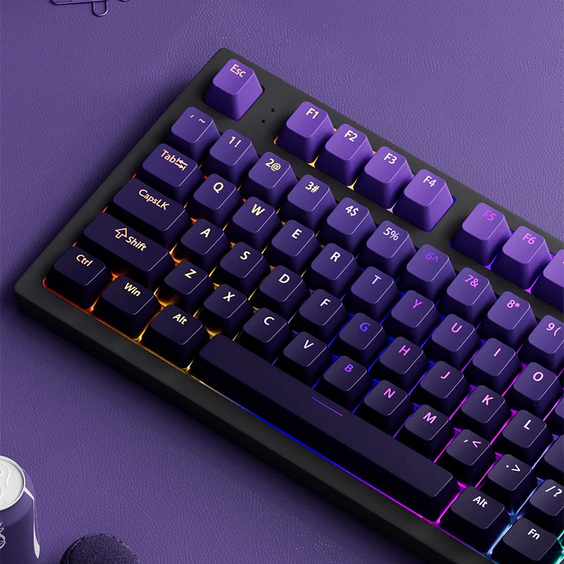132 teclas oem perfil gradiente keycaps para cereja mx switch teclado gamer mecânico pbt retroiluminado rgb keycap iso layout key caps