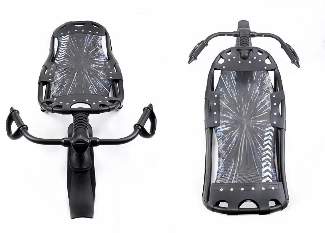 2025 New Lie-Down Racing Snow Sled for Adults & Kids, Non-Powered Snow Sled with Steering Handle