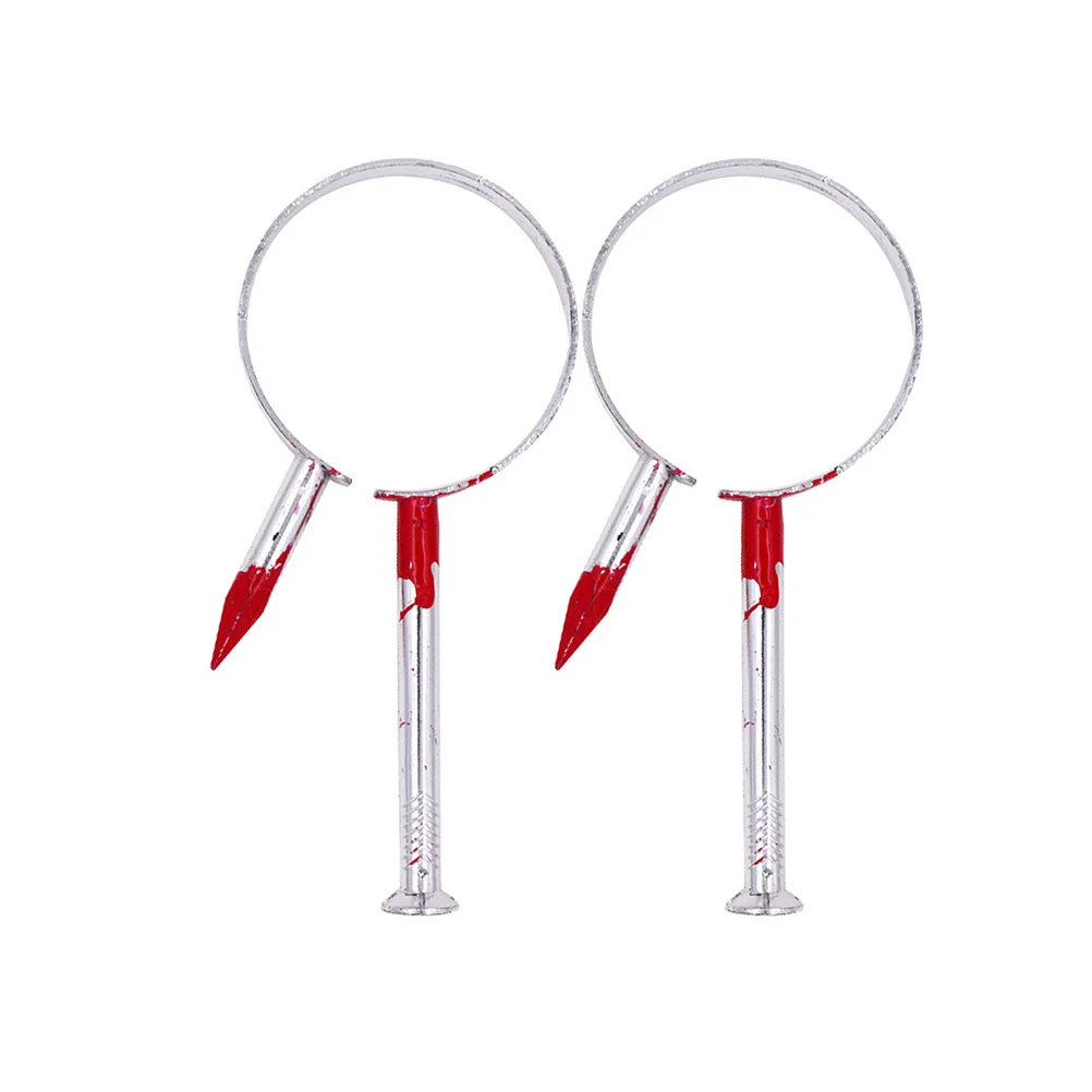 3 Stück Nagel durch Kopf-Requisite, Einheitsgröße, passend für die meisten lebensechten Blut, Halloween-Party-Dekoration, kniffliges Werkzeug, Cosplay, Foto-Requisiten, Neuheit