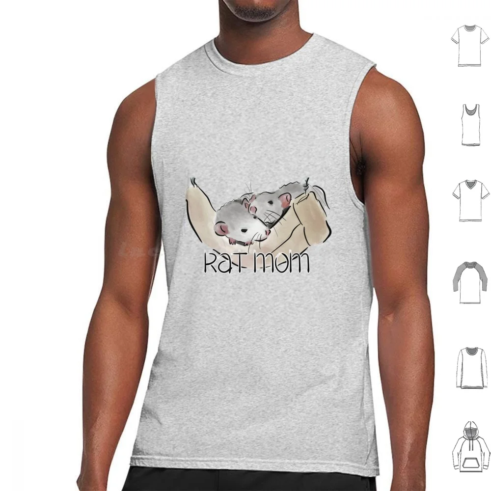 Rat Mom Tank Tops Print Cotton Rat Ratty Mouse Rat Pattern Siamese Hooded Rat Art Cute Rat Animal Pattern Rat Design Rats