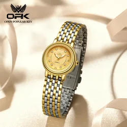 OPK 6005 Luxury Elegant Women's Watches Fashion Quartz Movement Hand Clock Waterproof Luminous Original Dress Watch For Women