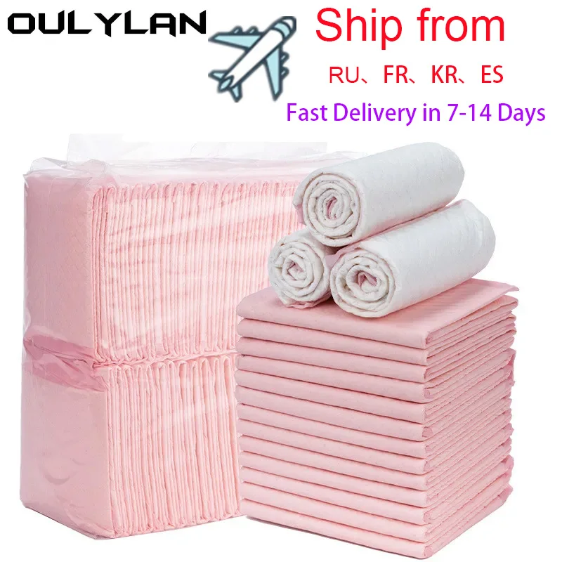 

Oulylan 50/20/40/100 PCS Dog Training Diapers Pet Pads Disposable Doggie Absorbent Mats Puppy Pee Small Dogs