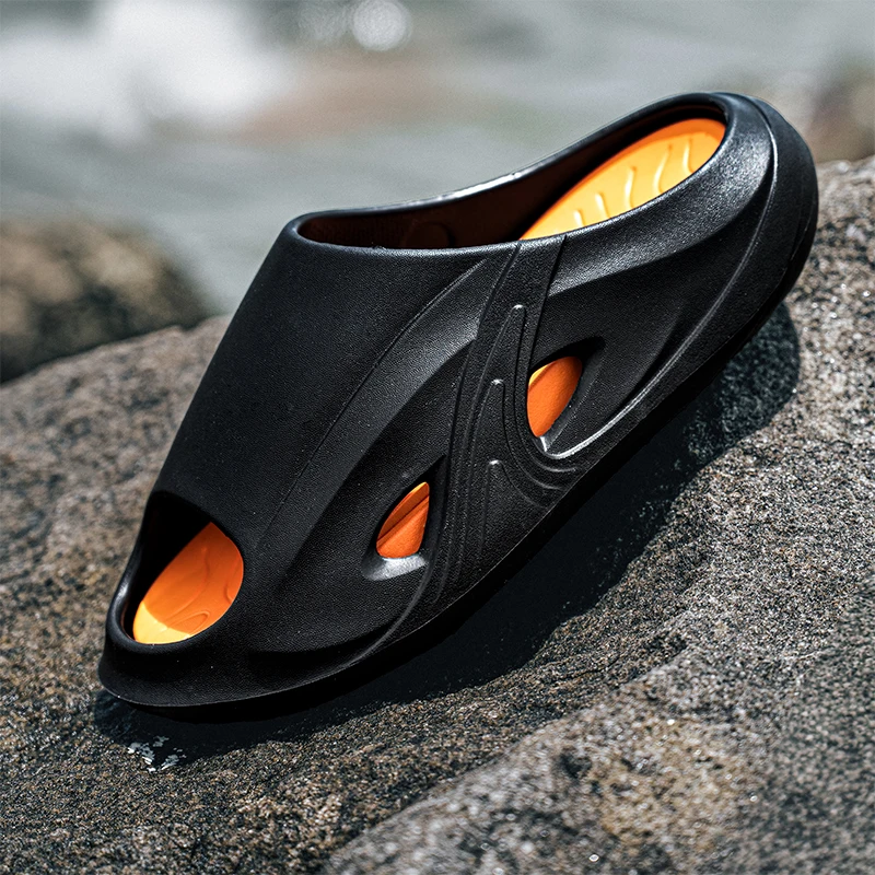 

Mens Outdoor Sandals Slipper for Beach And Travel Comfortable Breathable Footwear in Black White Orange Purple Sizes 7 to 14