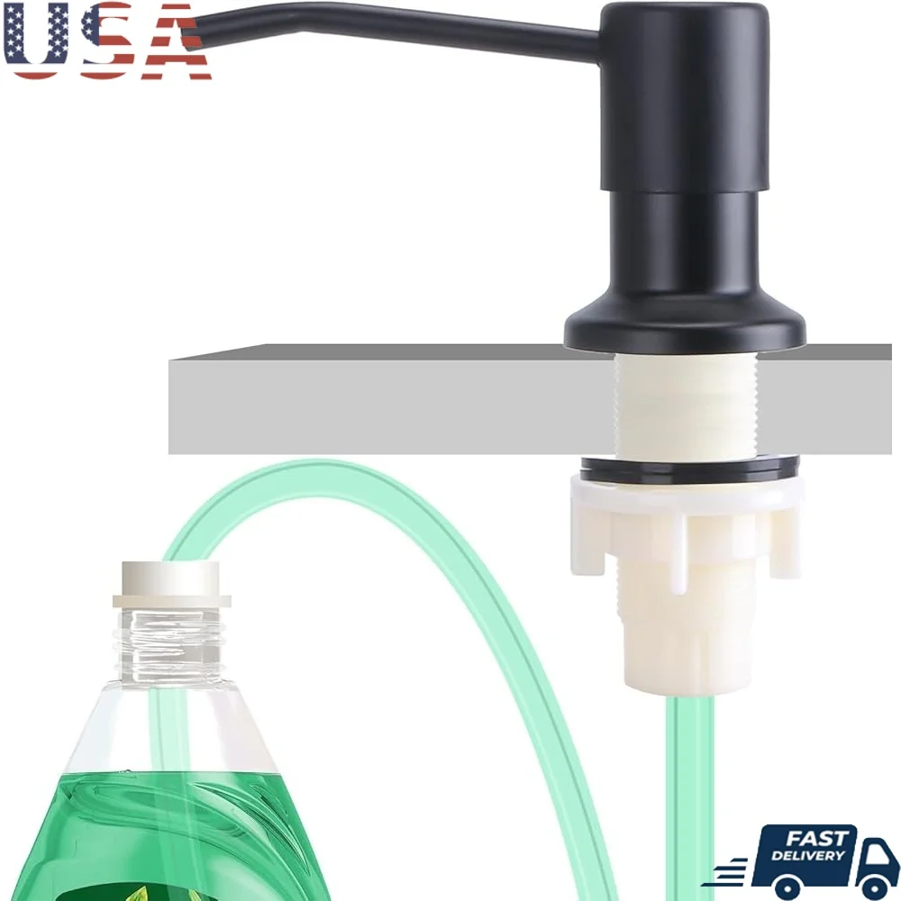 

Насос-дозатор для мыла для кухонной раковины с удлинительной трубкой 47 дюймов Дозатор для жидкого мыла на столешнице из нержавеющей стали Легко заправленный дозатор ржавчины