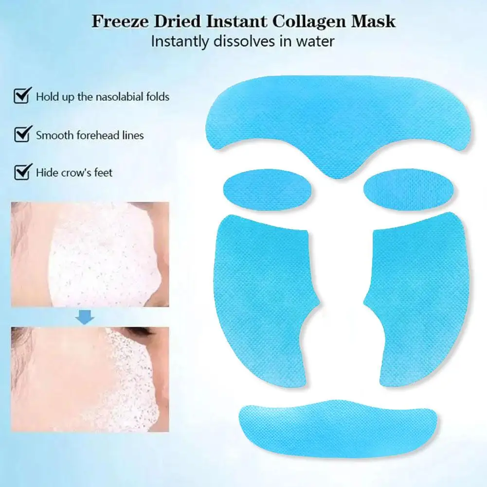 1set Soluble Collagen Face Mask Hydrolyzed Film Anti Aging Moisturizing Mask Fade Fine Lines Firming Lifting Gel Skin Care