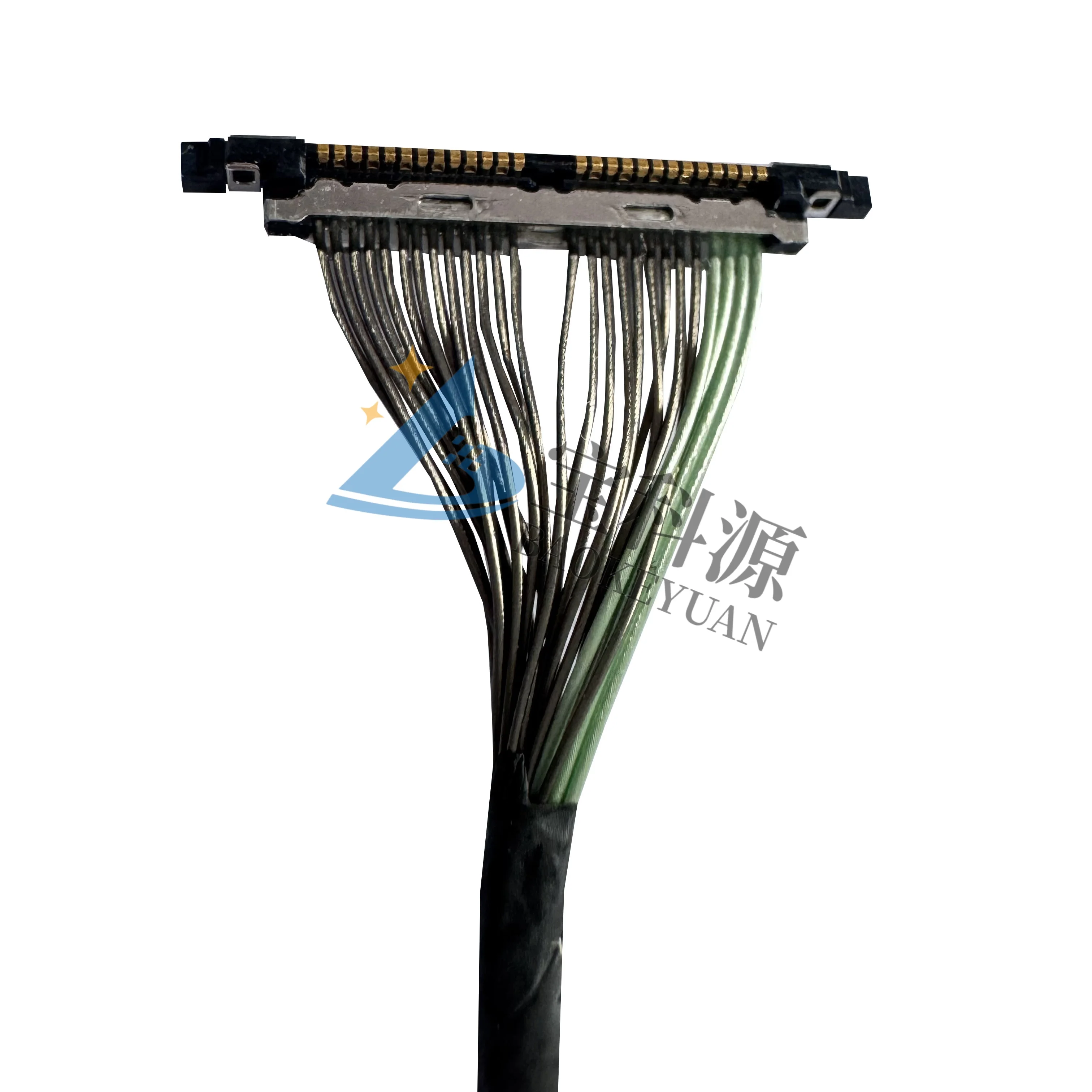 

Ультратонкая коаксиальная линия Hrs Guang Seto Df56 26P0.3Sd-108 мм, реверс влево 90 ° HD-кабель для дрона с боковым изгибом