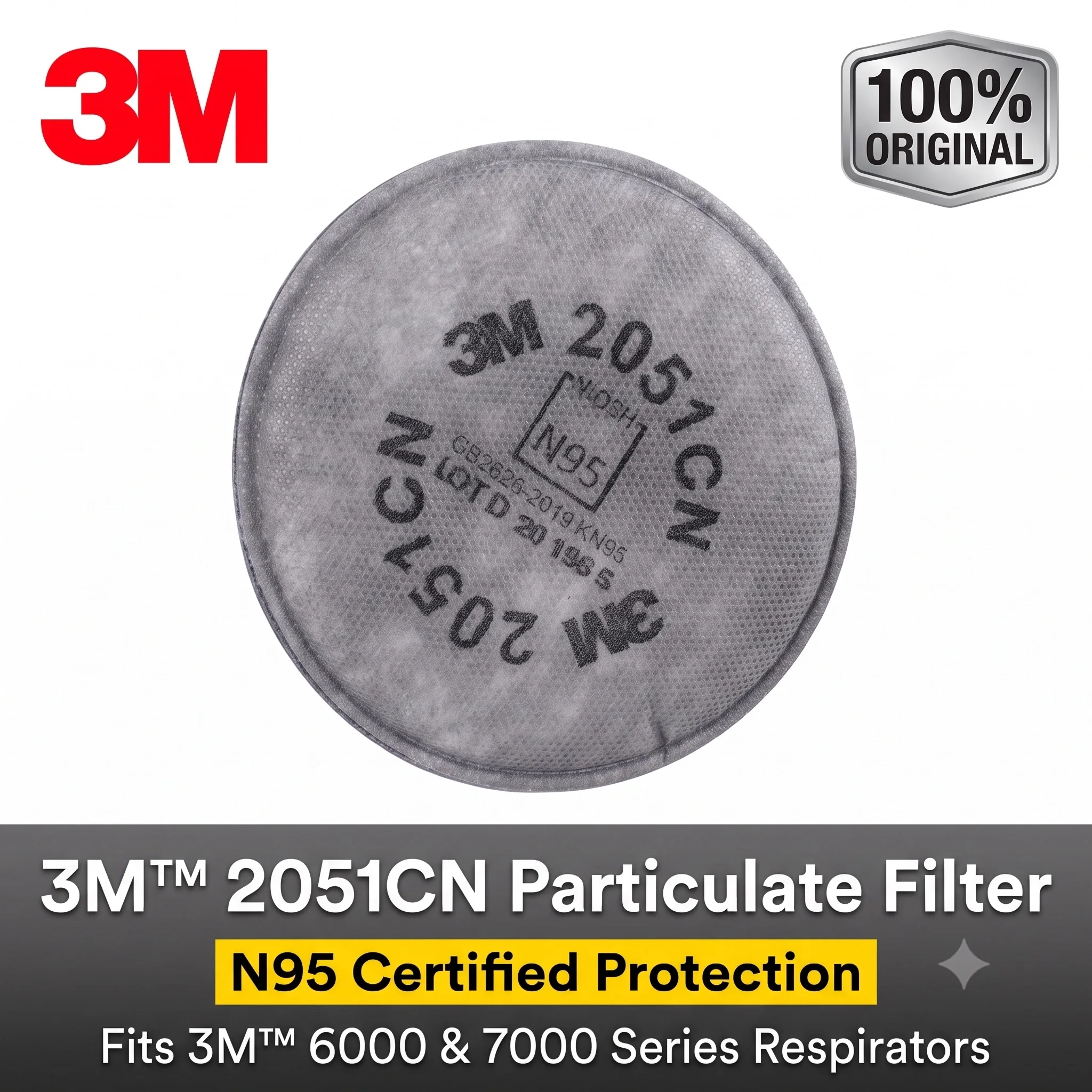 Filter Replacement N95 - Wkład filtrujący pyłki 3M 2051CN N95,
